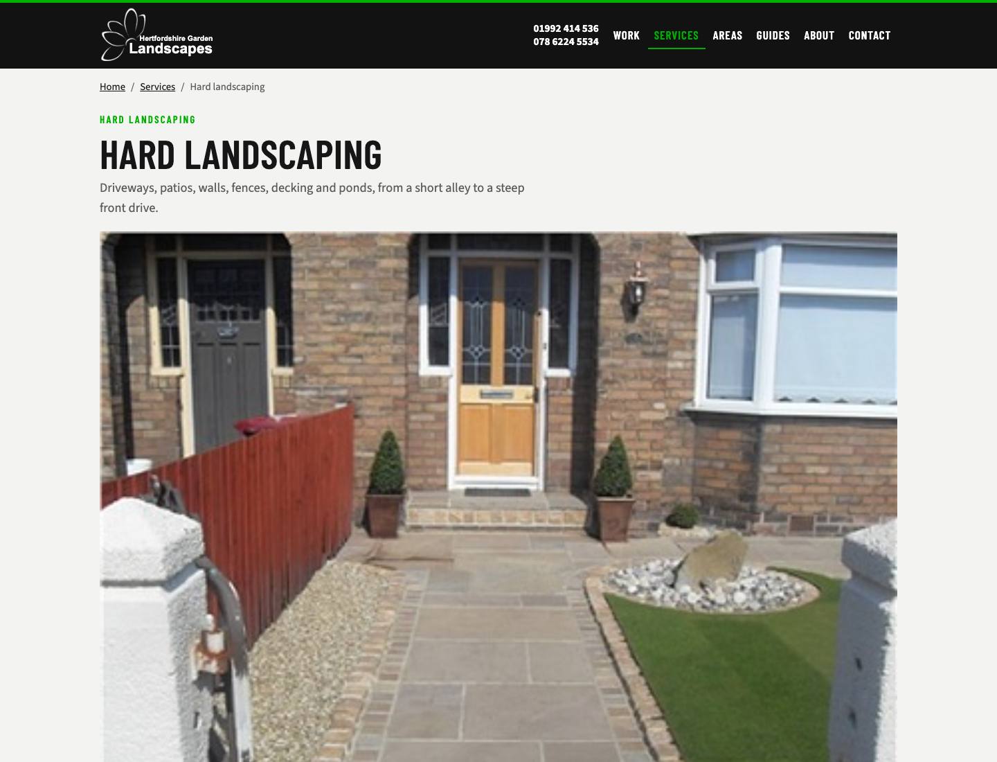 Hertfordshire Garden Landscapes, Hard landscaping