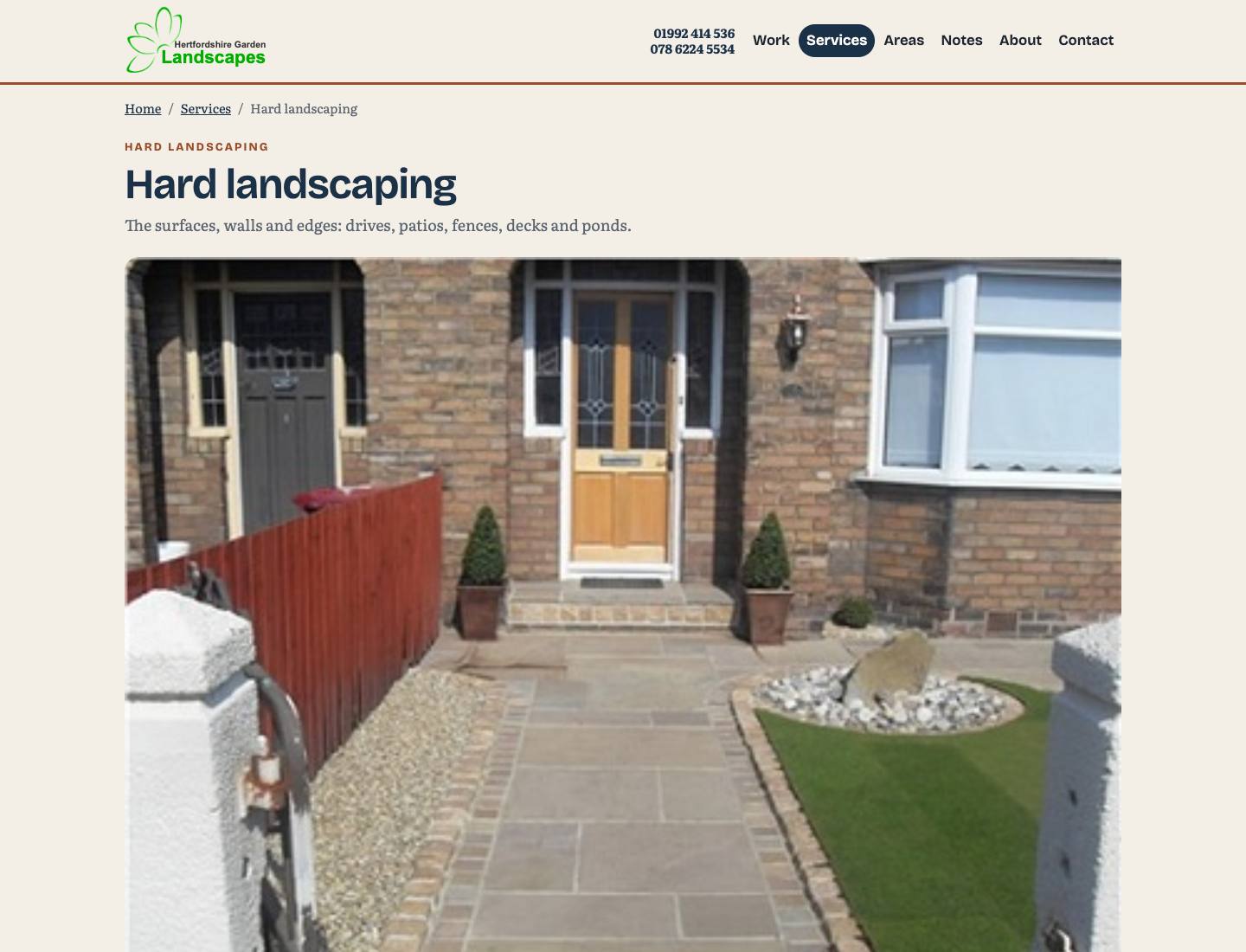 Hertfordshire Garden Landscapes, Hard landscaping