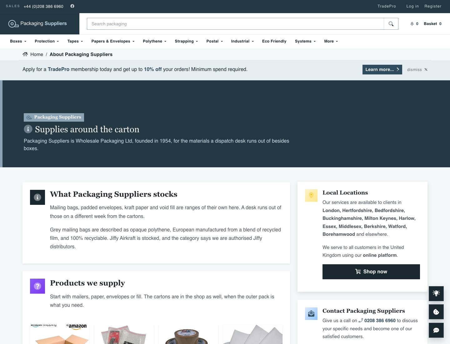 Packaging Suppliers, About