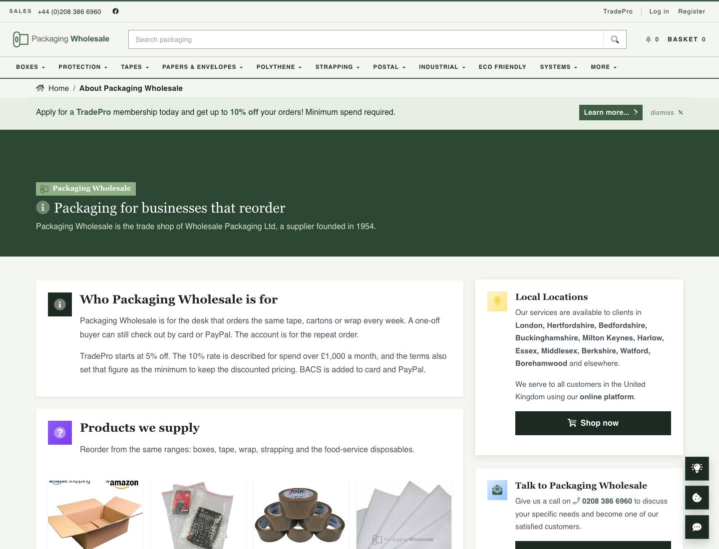 Packaging Wholesale, About